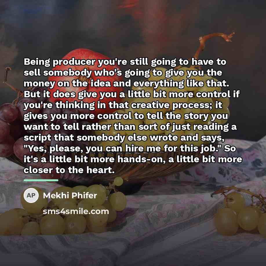 “Being producer you're still going to have to sell somebody…” quote by Mekhi Phifer
