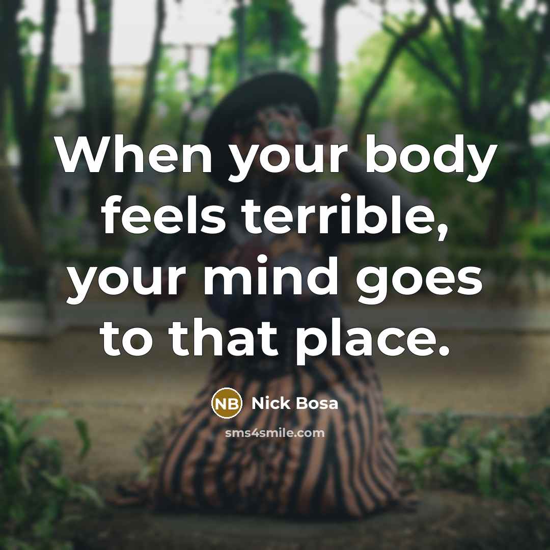“When your body feels terrible, your mind goes to that…” quote by Nick Bosa