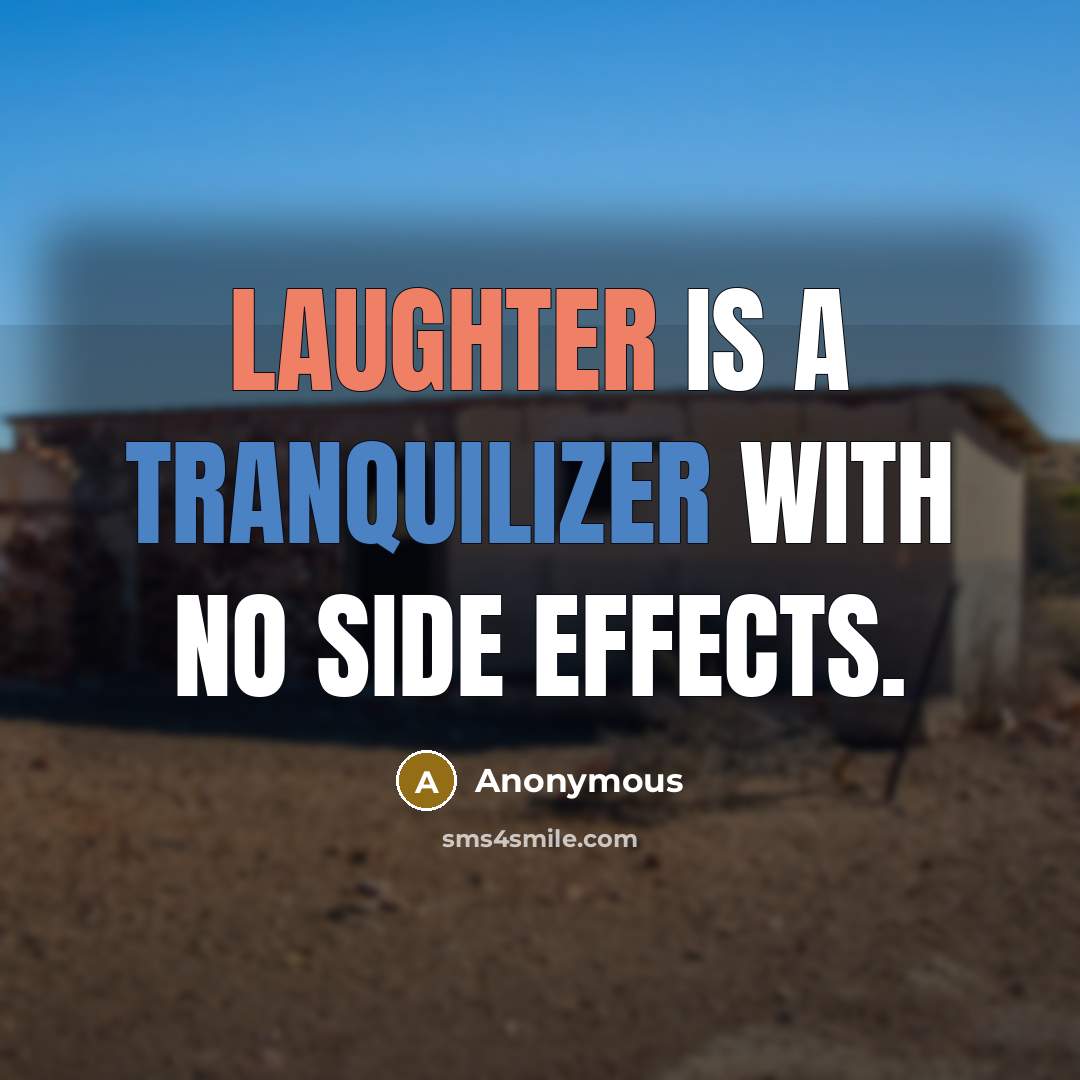 “Laughter is a tranquilizer with no side effects.” quote by Anonymous