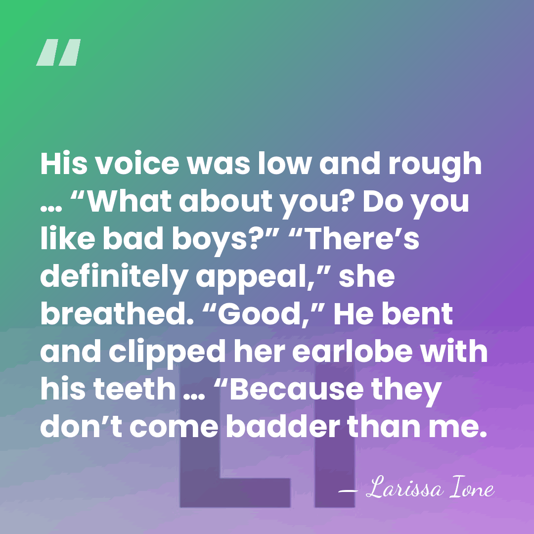 His voice was low and rough … “What about you? Do you&hellip; - Larissa Ione