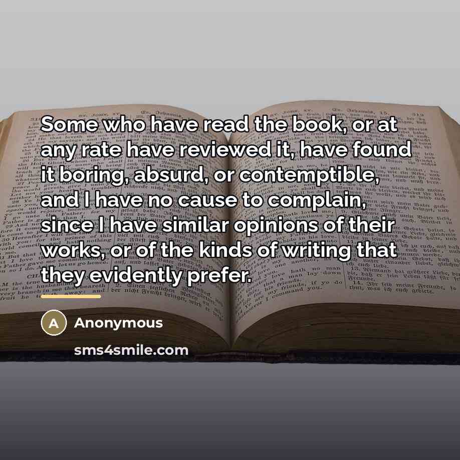 “Some who have read the book, or at any rate…” quote by Anonymous