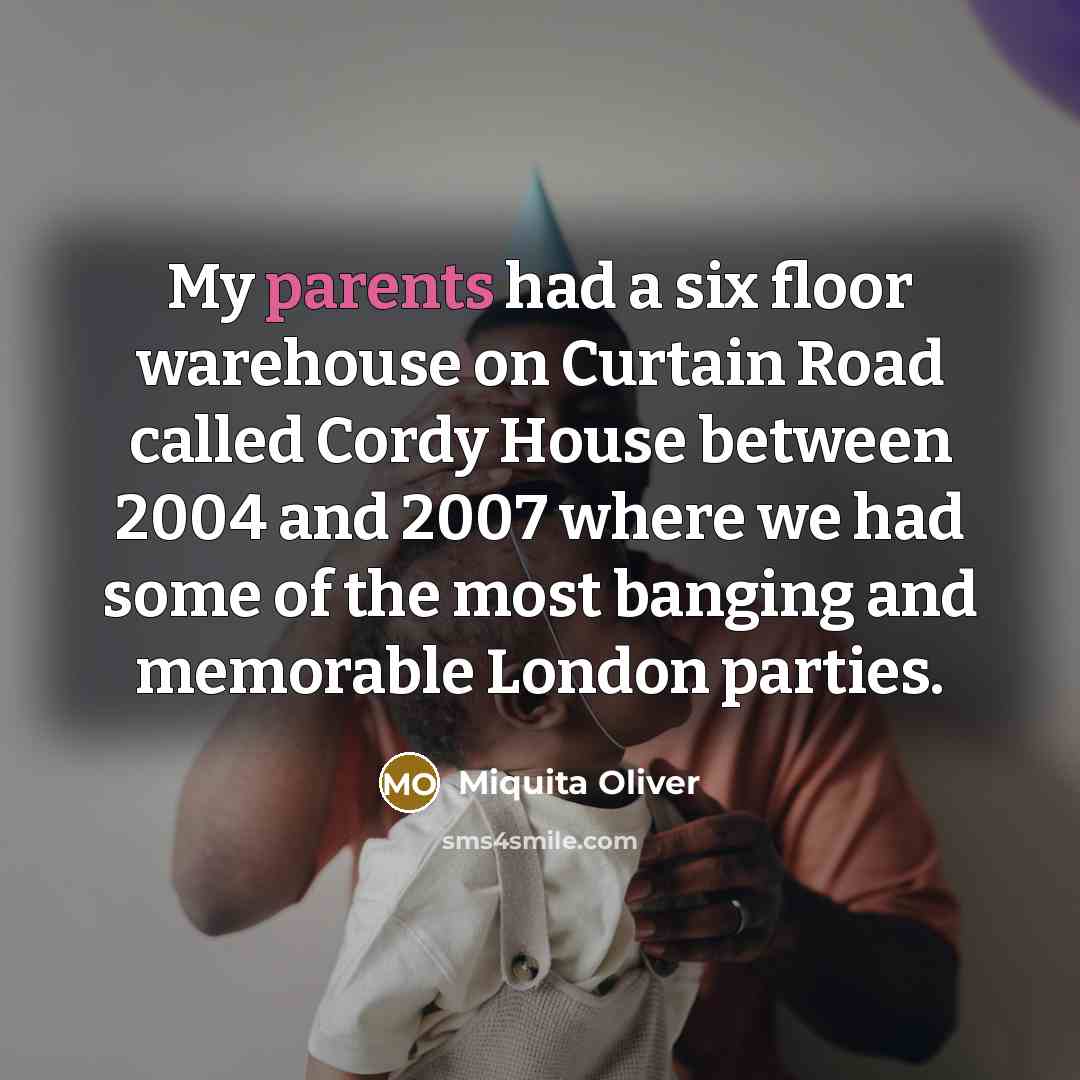 “My parents had a six floor warehouse on Curtain Road…” quote by Miquita Oliver