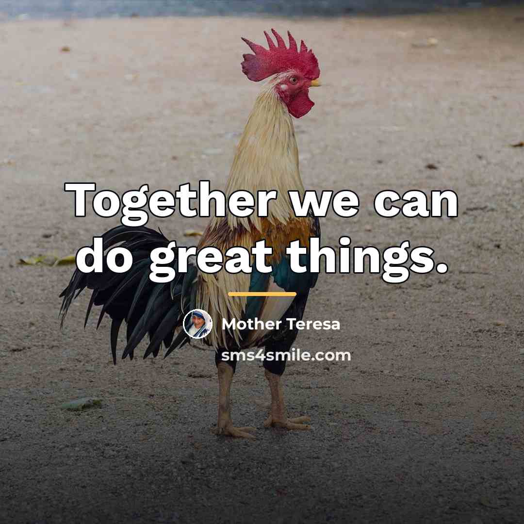 “Together we can do great things.…” quote by Mother Teresa