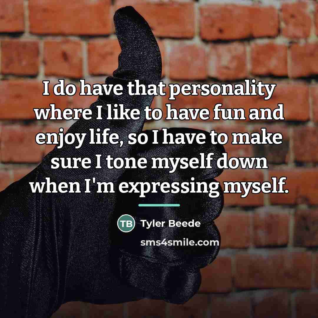 “I do have that personality where I like to have…” quote by Tyler Beede