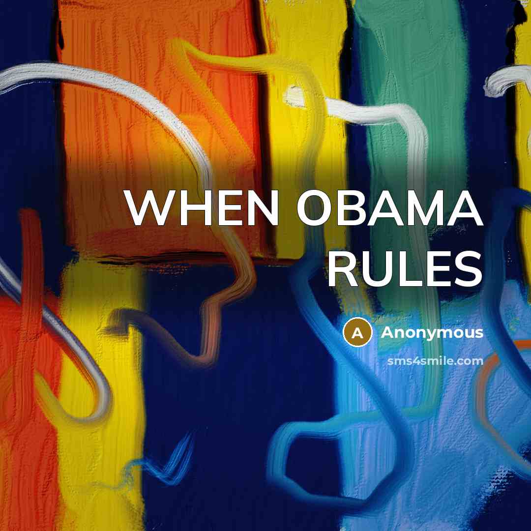 “WHEN OBAMA RULES” quote by Anonymous