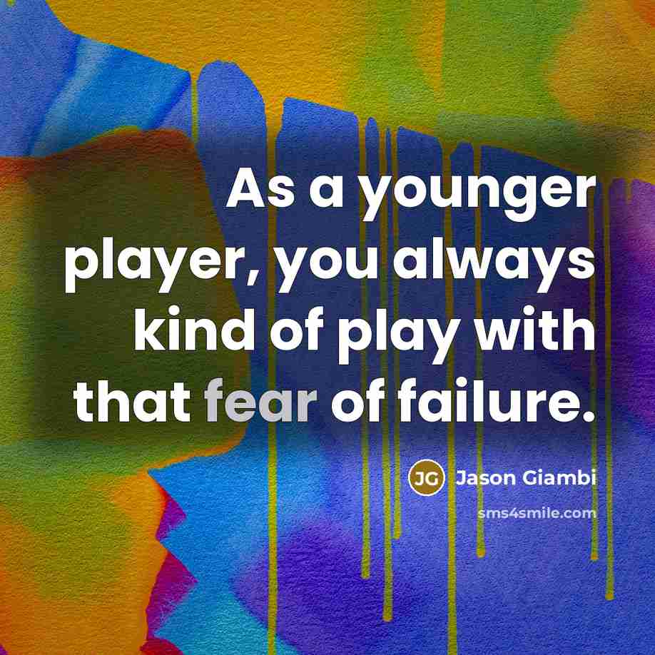 “As a younger player, you always kind of play with…” quote by Jason Giambi