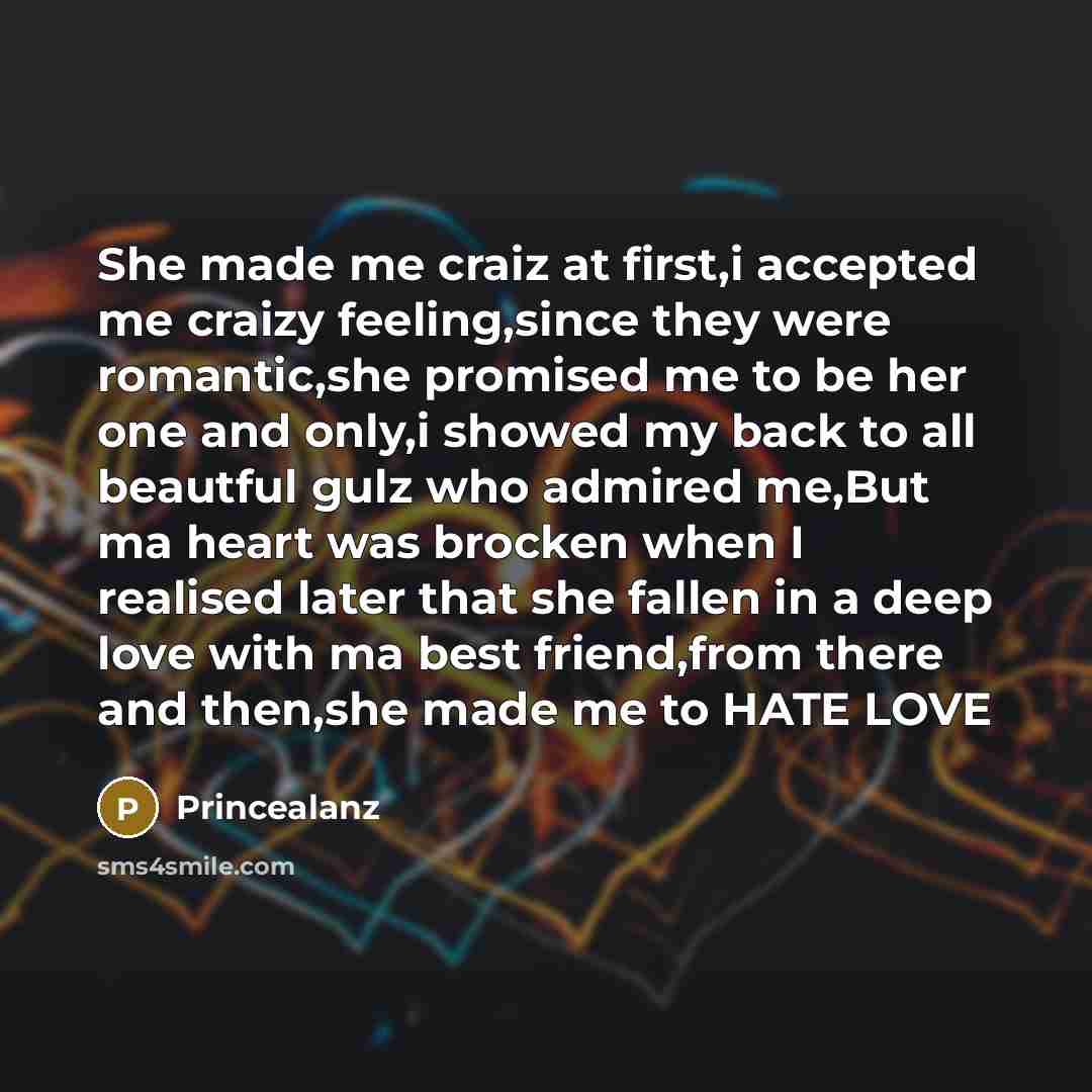 “She made me craiz at first,i accepted me craizy feeling,since…” quote by Princealanz