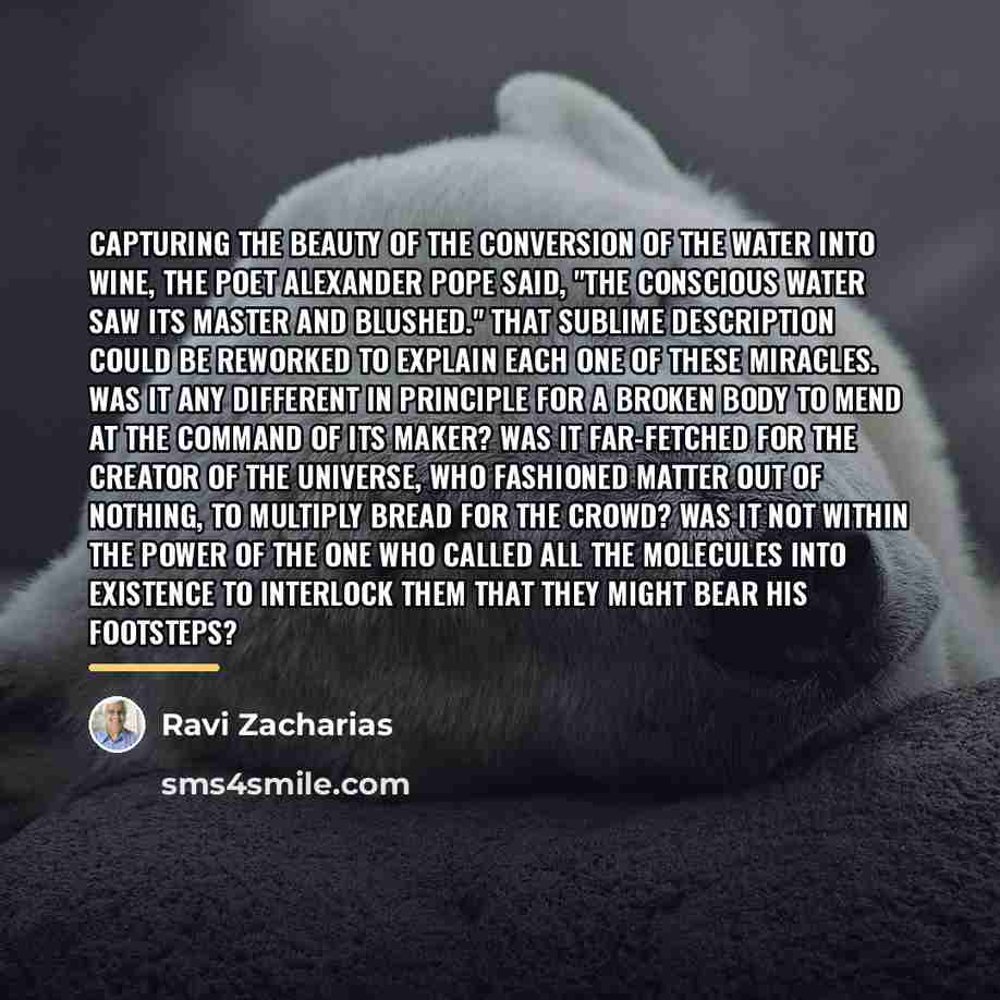 “Capturing the beauty of the conversion of the water into…” quote by Ravi Zacharias
