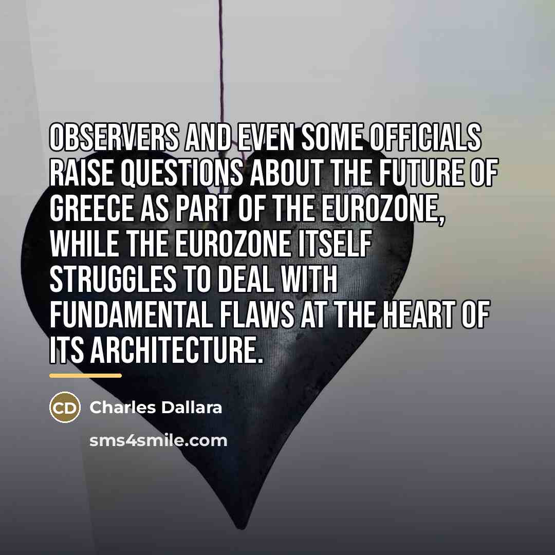 “Observers and even some officials raise questions about the future…” quote by Charles Dallara