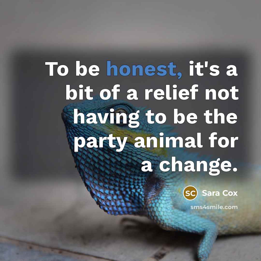 “To be honest, it's a bit of a relief not…” quote by Sara Cox