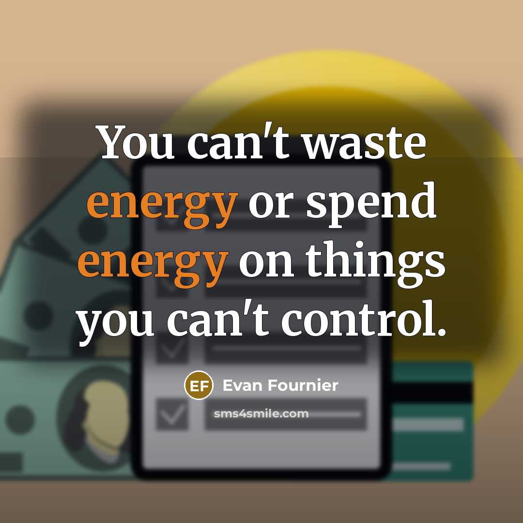 “You can't waste energy or spend energy on things you…” quote by Evan Fournier