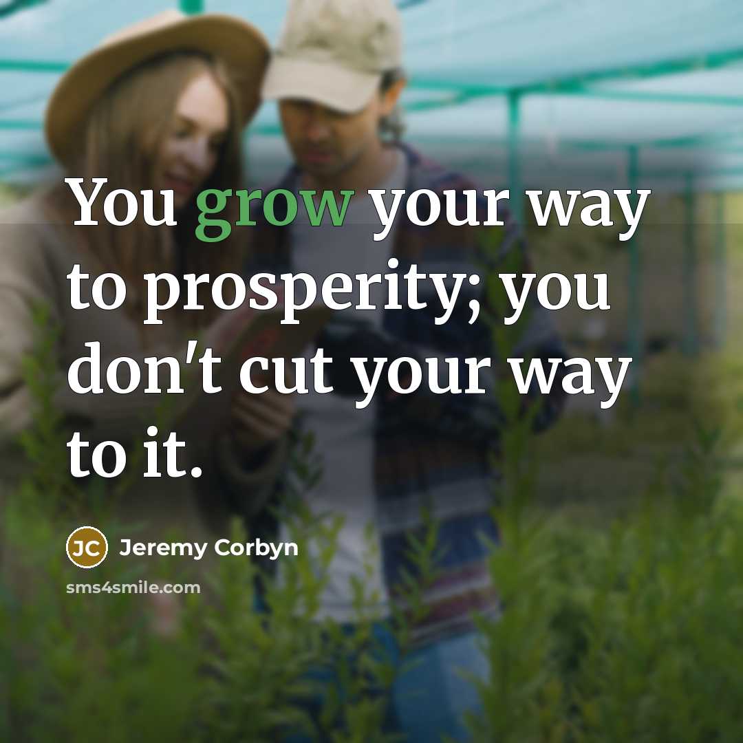 “You grow your way to prosperity; you don't cut your…” quote by Jeremy Corbyn