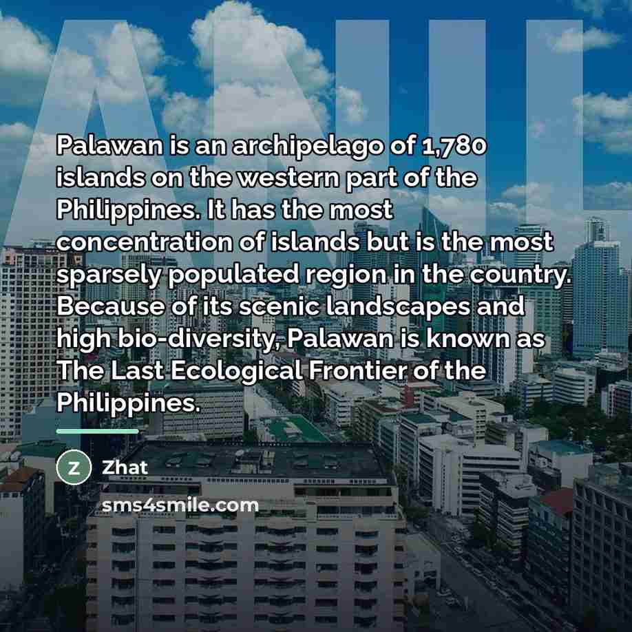“Palawan is an archipelago of 1,780 islands on the western…” quote by Zhat