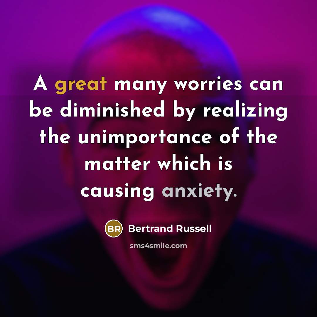 “A great many worries can be diminished by realizing the…” quote by Bertrand Russell