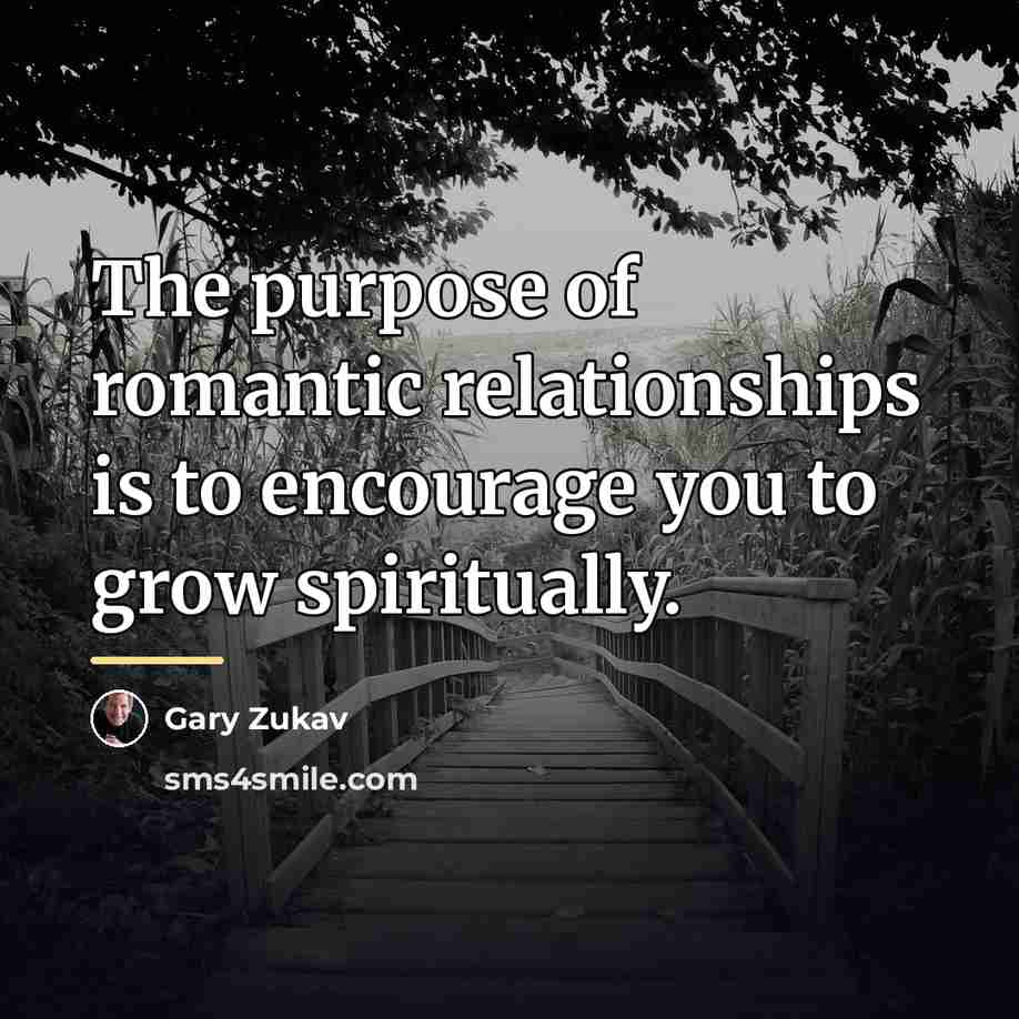 “The purpose of romantic relationships is to encourage you to…” quote by Gary Zukav
