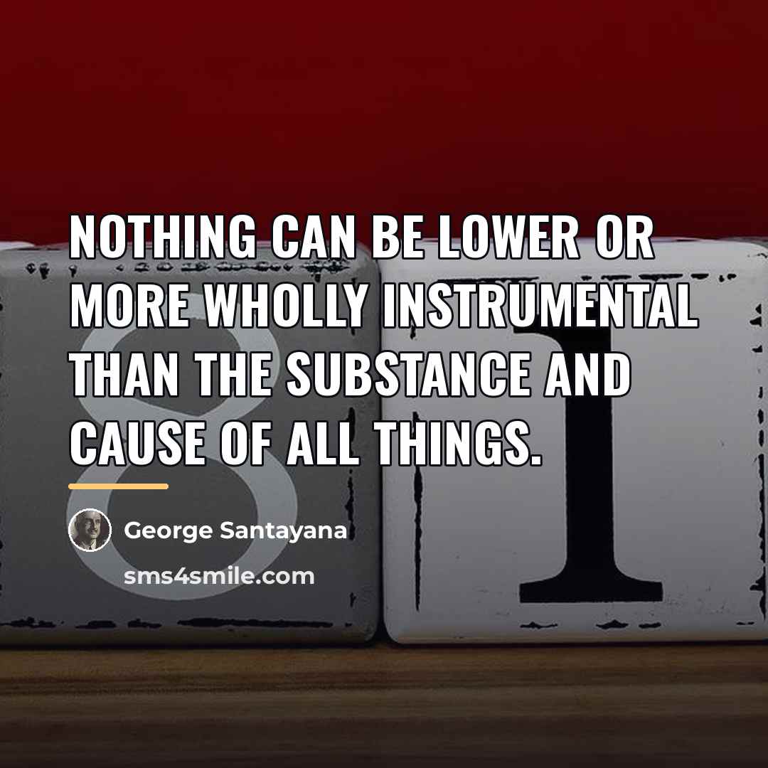 “Nothing can be lower or more wholly instrumental than the…” quote by George Santayana