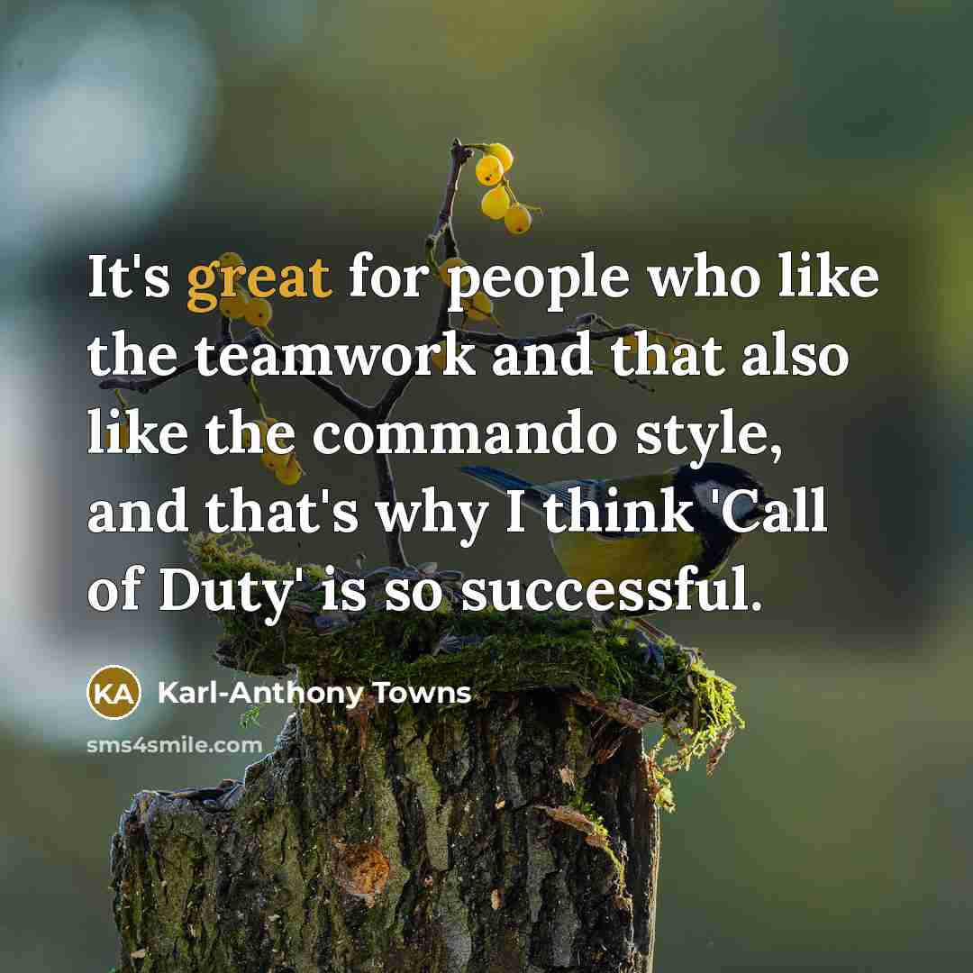 “It's great for people who like the teamwork and that…” quote by Karl-Anthony Towns
