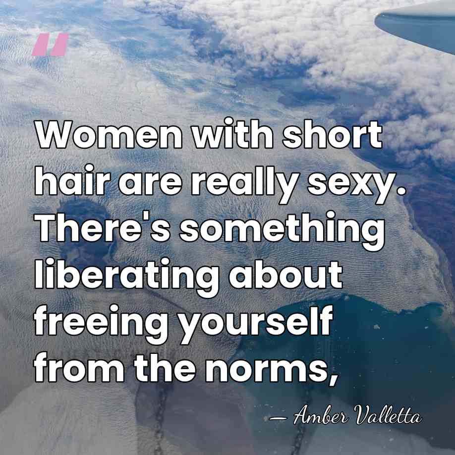 Women with short hair are really sexy. There's something liberating about freeing&hellip; - Amber Valletta