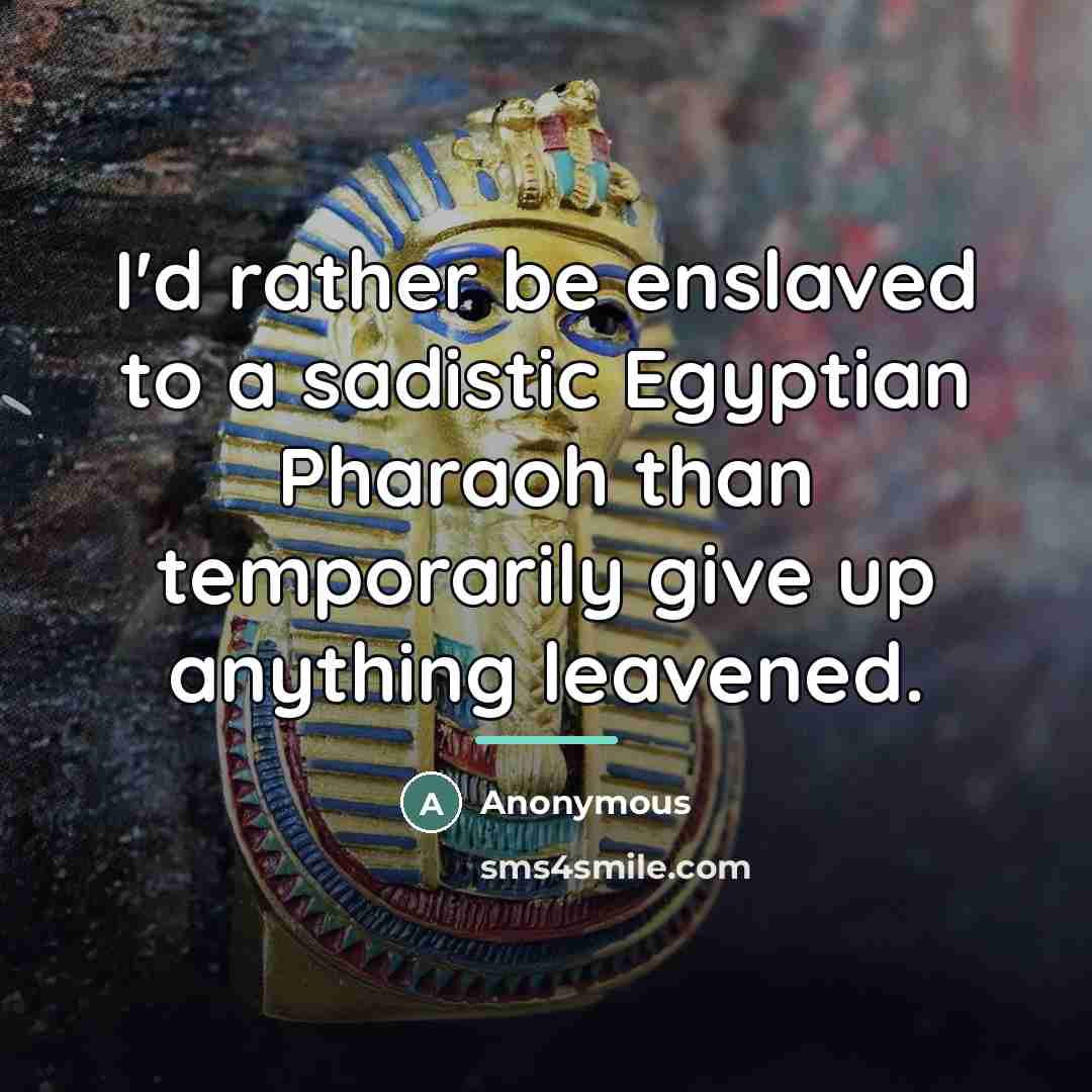 “I'd rather be enslaved to a sadistic Egyptian Pharaoh than…” quote by Anonymous