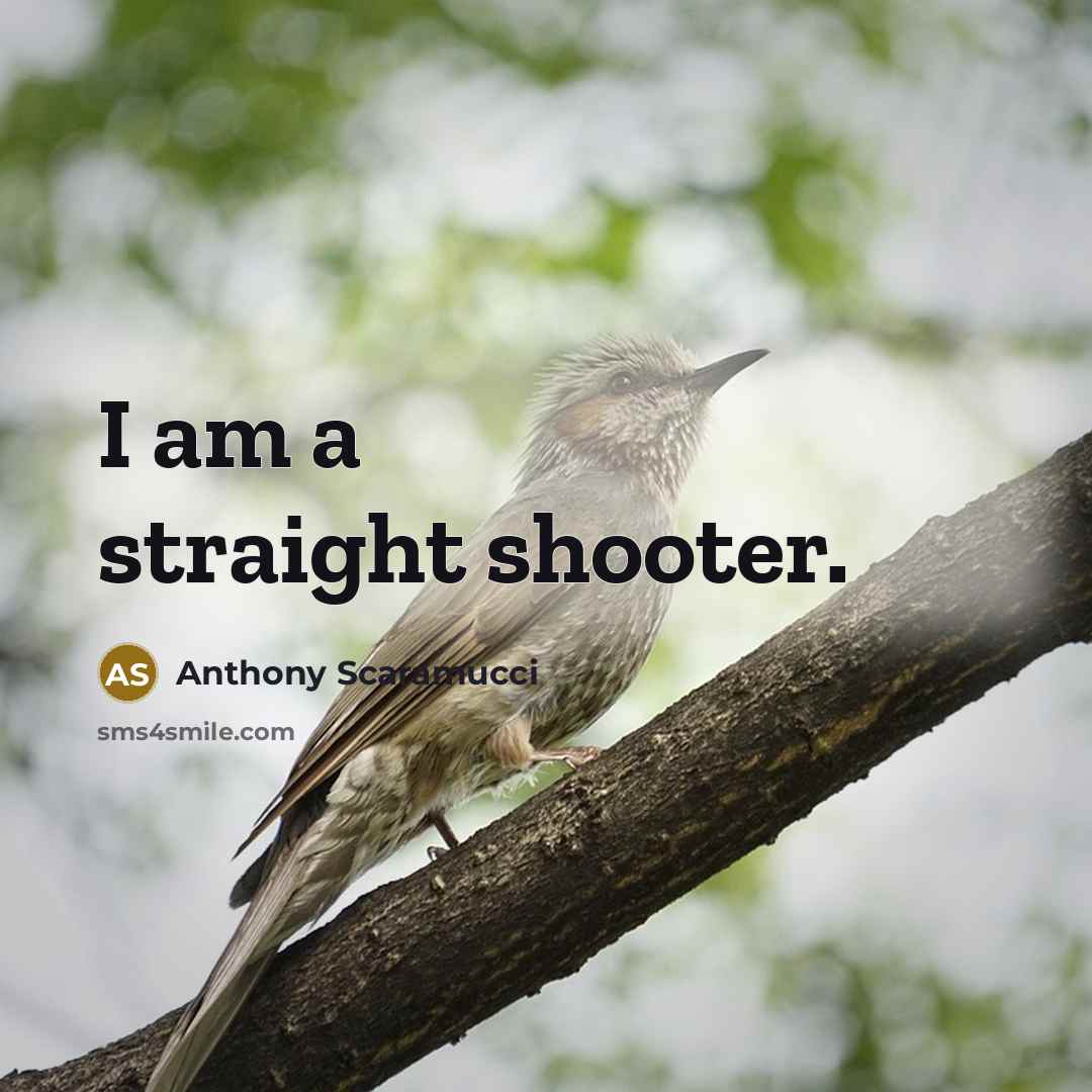 “I am a straight shooter.…” quote by Anthony Scaramucci