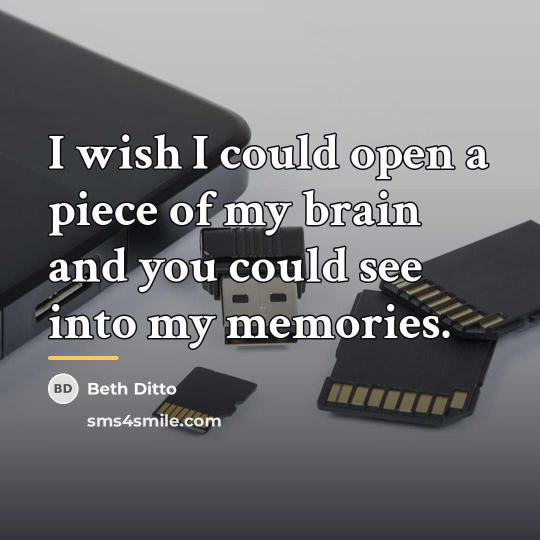 “I wish I could open a piece of my brain…” quote by Beth Ditto
