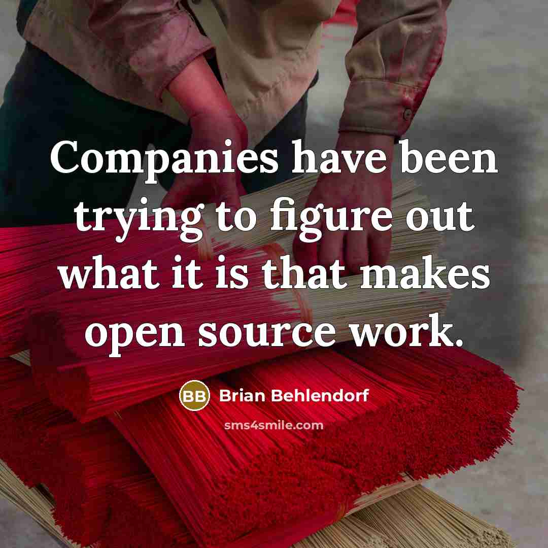 “Companies have been trying to figure out what it is…” quote by Brian Behlendorf