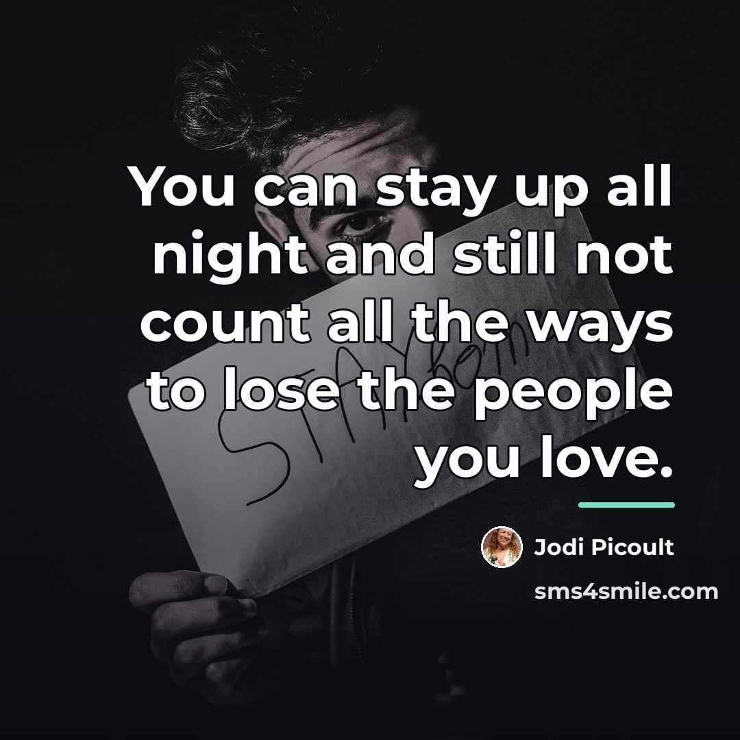 “You can stay up all night and still not count…” quote by Jodi Picoult