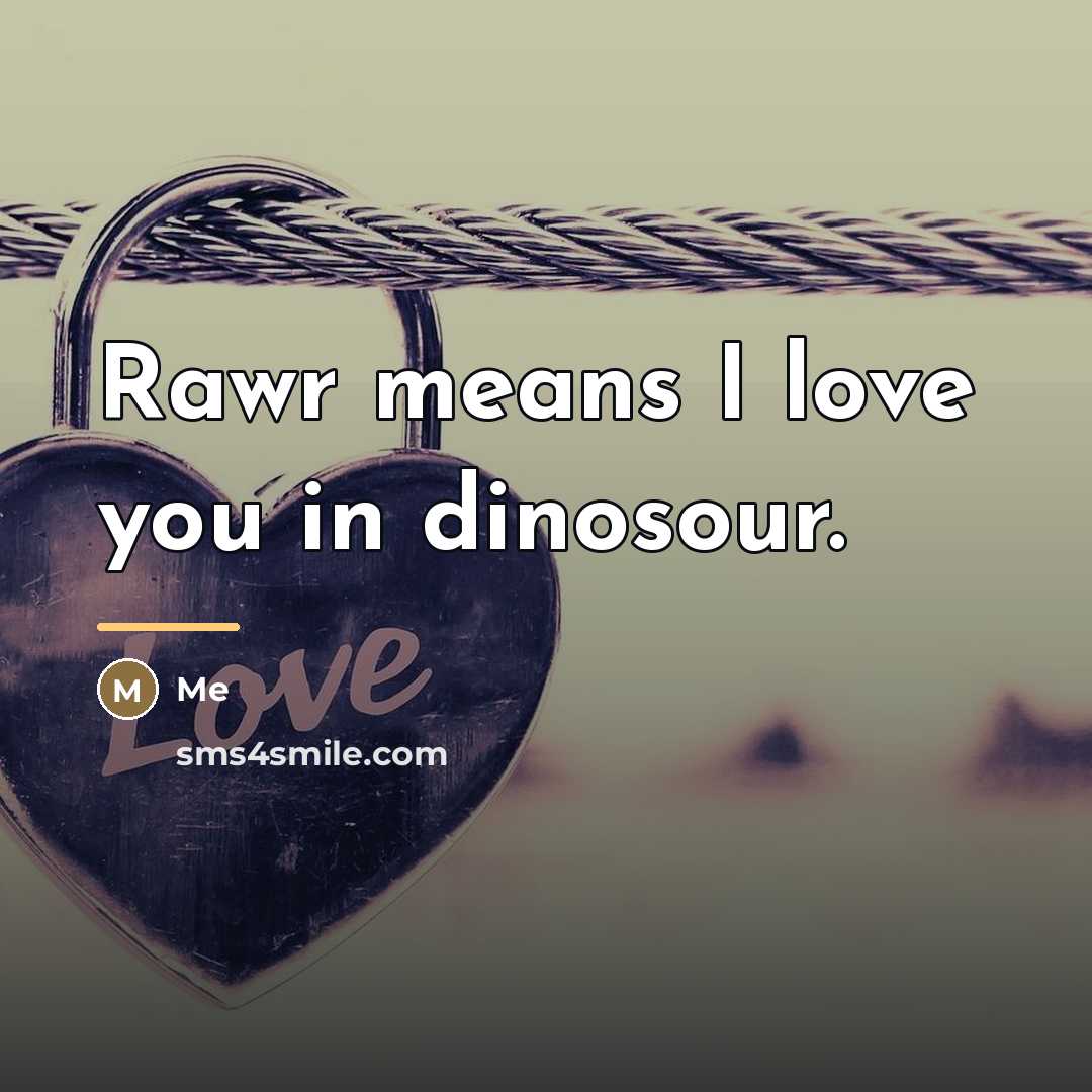 “Rawr means I love you in dinosour.…” quote by Me