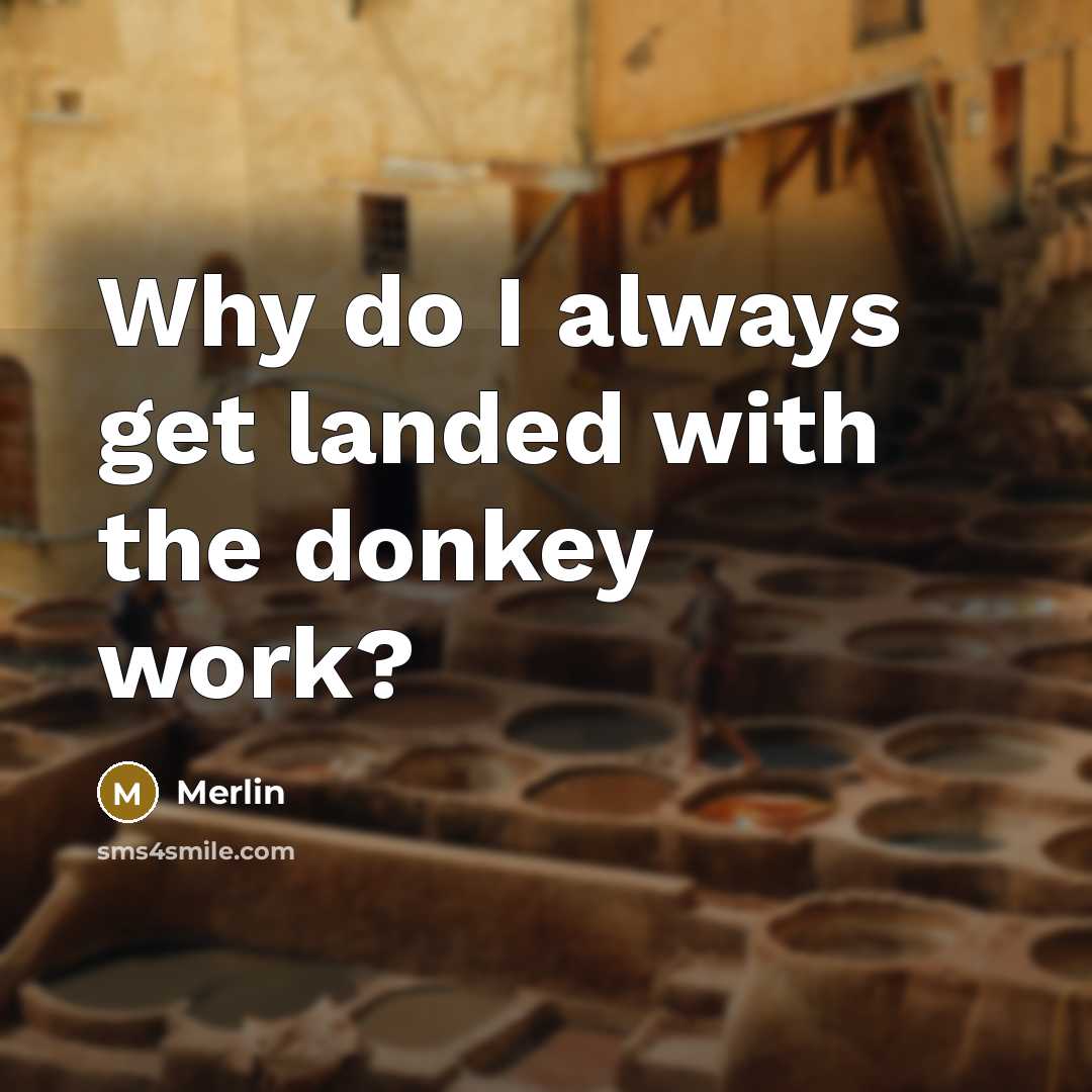 “Why do I always get landed with the donkey work?” quote by Merlin