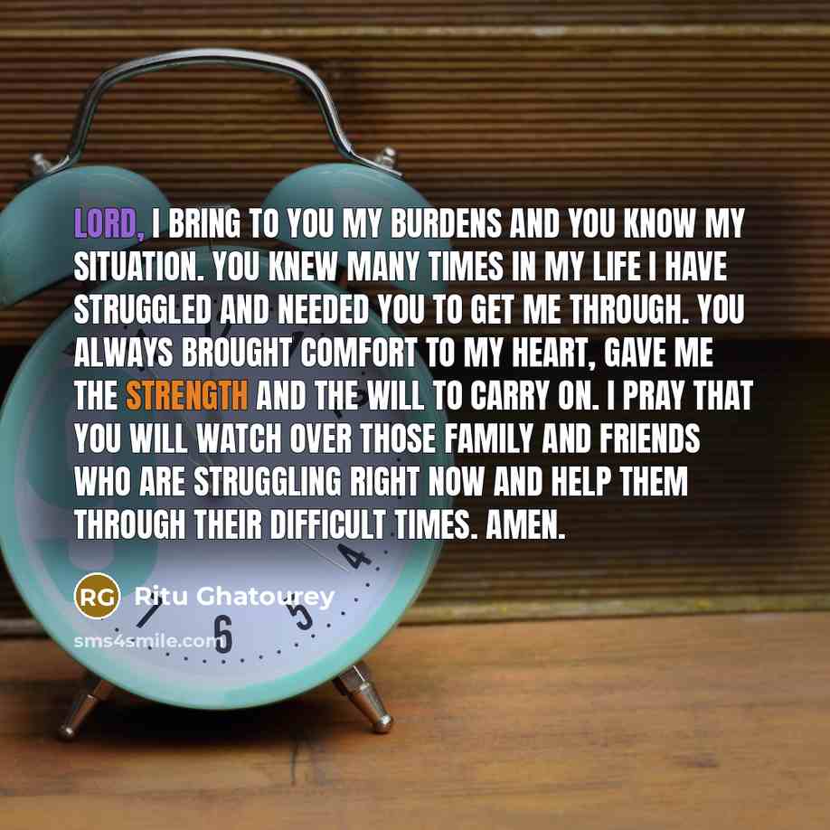 “Lord, I bring to you my burdens and you know…” quote by Ritu Ghatourey