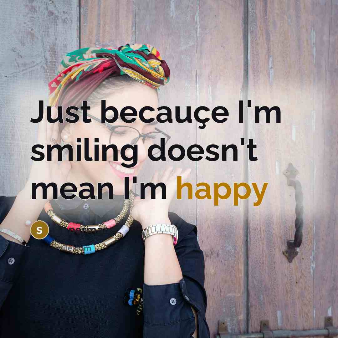 “Just becauçe I'm smiling doesn't mean I'm happy…” quote by Superman