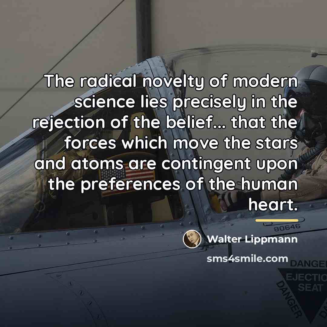 “The radical novelty of modern science lies precisely in the…” quote by Walter Lippmann