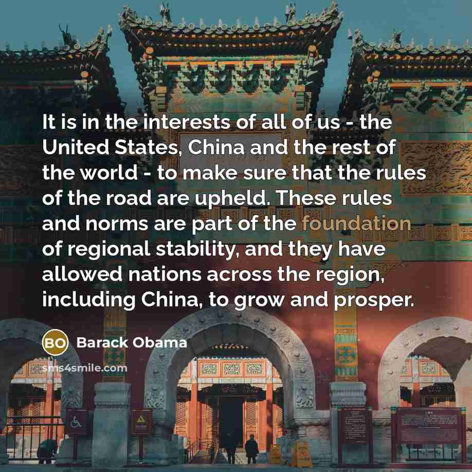“It is in the interests of all of us -…” quote by Barack Obama