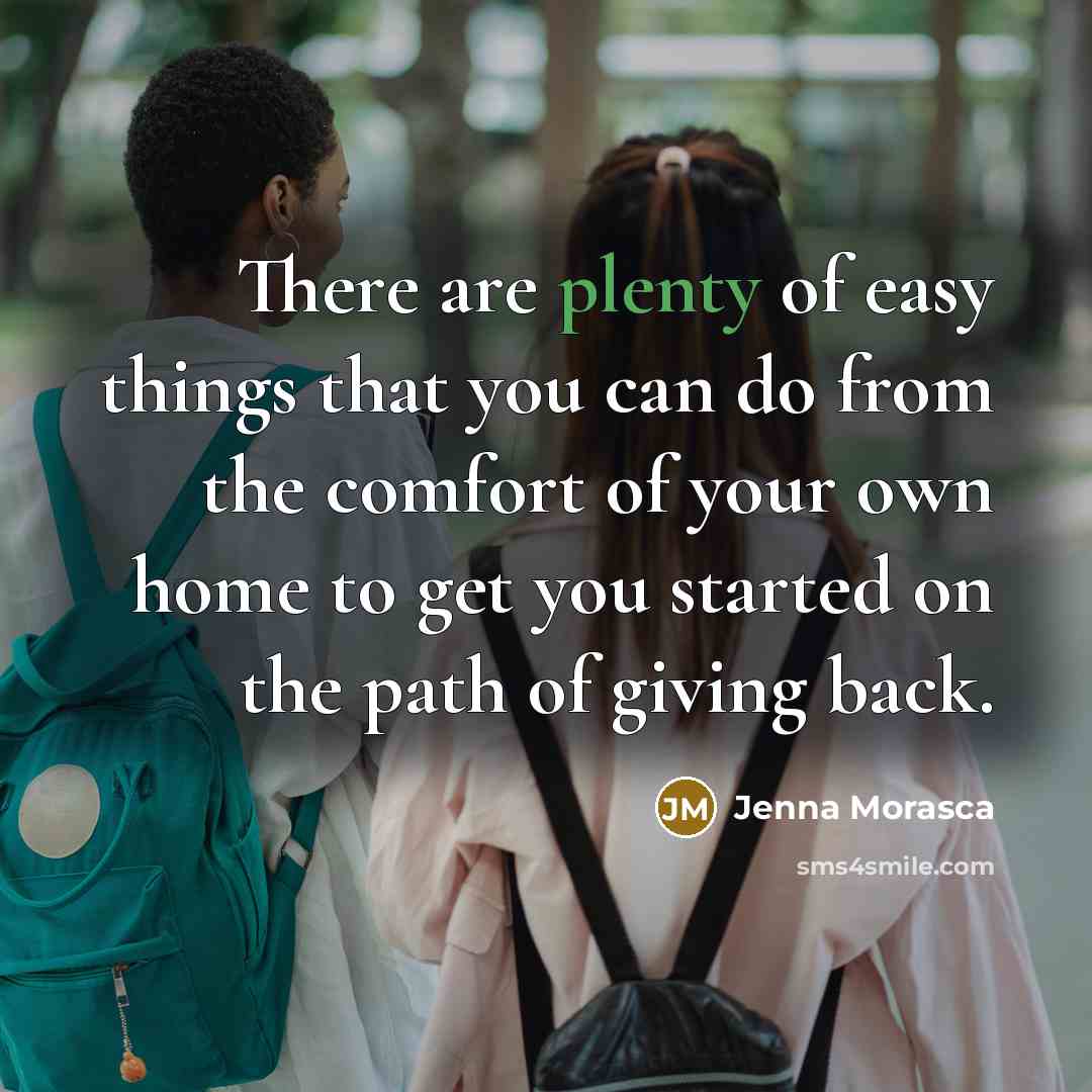 “There are plenty of easy things that you can do…” quote by Jenna Morasca
