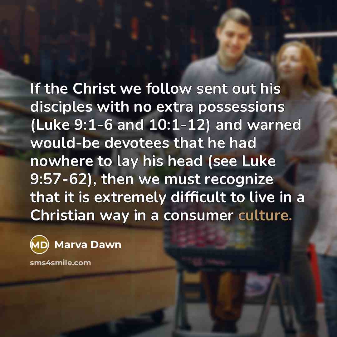 “If the Christ we follow sent out his disciples with…” quote by Marva Dawn