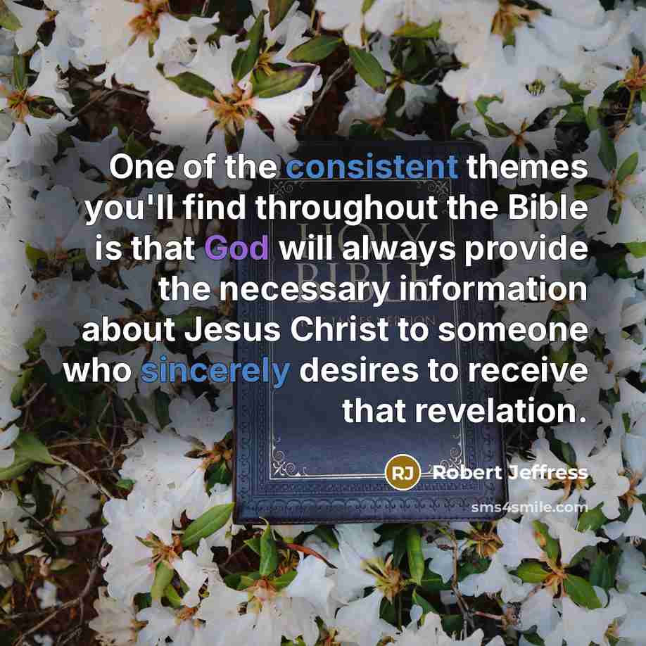 “One of the consistent themes you'll find throughout the Bible…” quote by Robert Jeffress