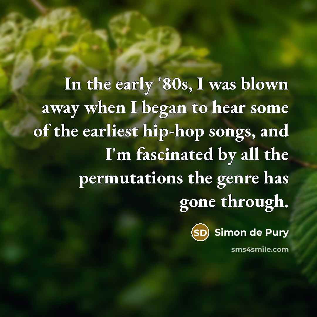 “In the early '80s, I was blown away when I…” quote by Simon de Pury