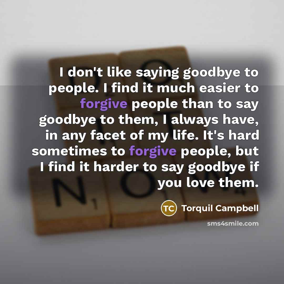 “I don't like saying goodbye to people. I find it…” quote by Torquil Campbell