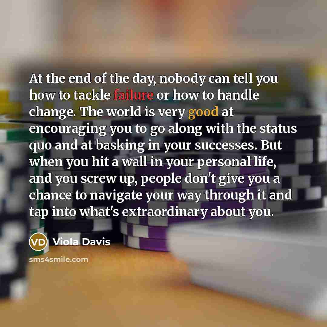 “At the end of the day, nobody can tell you…” quote by Viola Davis
