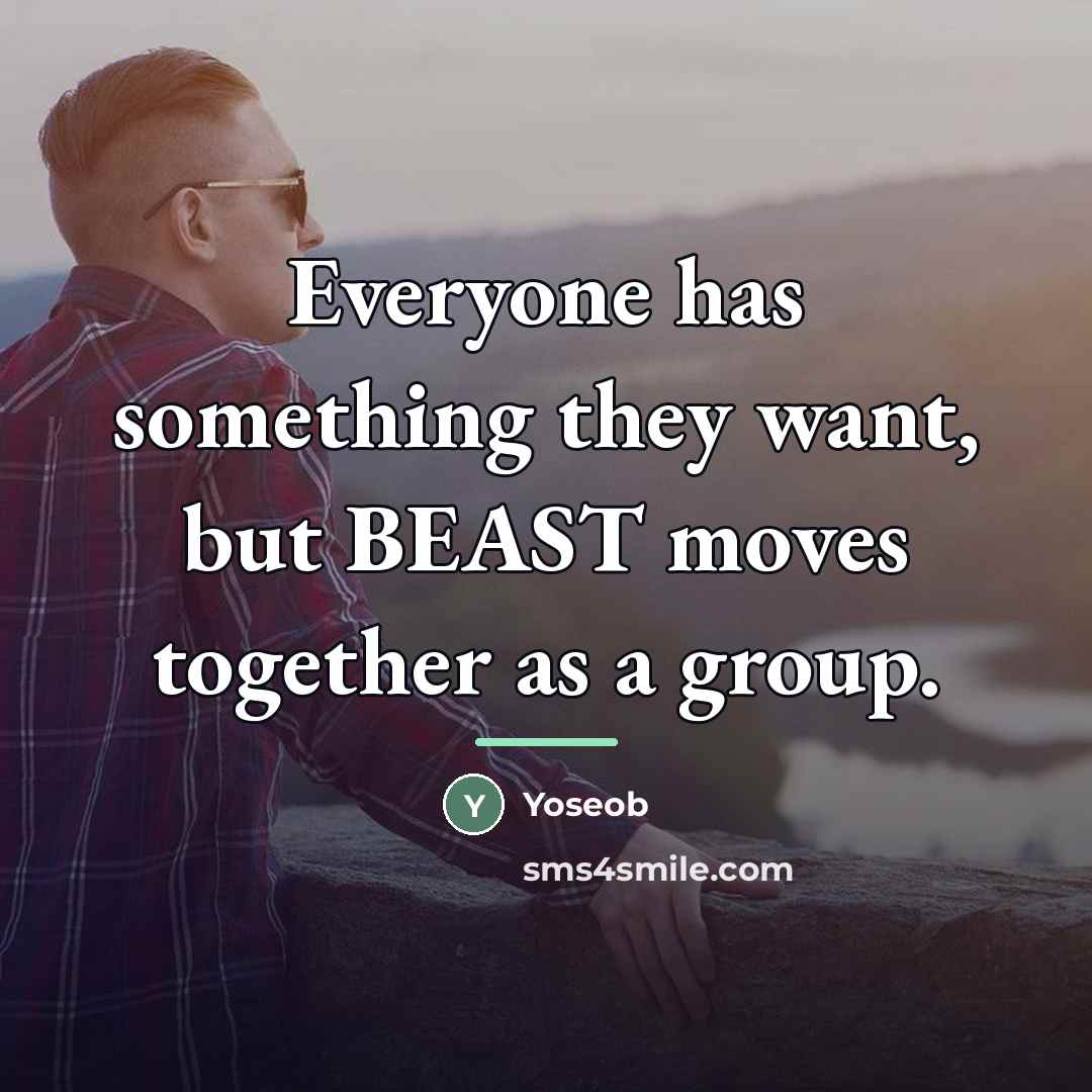 “Everyone has something they want, but BEAST moves together as…” quote by Yoseob