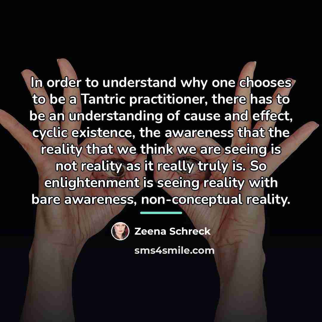 “In order to understand why one chooses to be a…” quote by Zeena Schreck