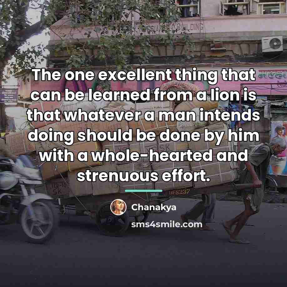 “The one excellent thing that can be learned from a…” quote by Chanakya