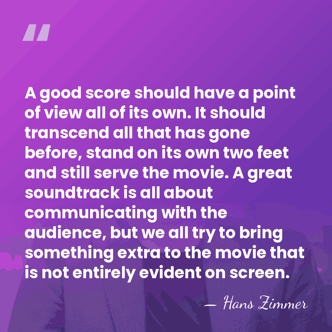 A good score should have a point of view all of its&hellip; - Hans Zimmer
