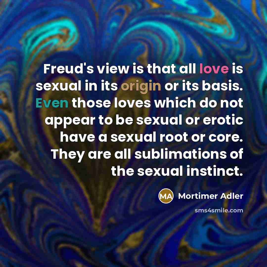 “Freud's view is that all love is sexual in its…” quote by Mortimer Adler