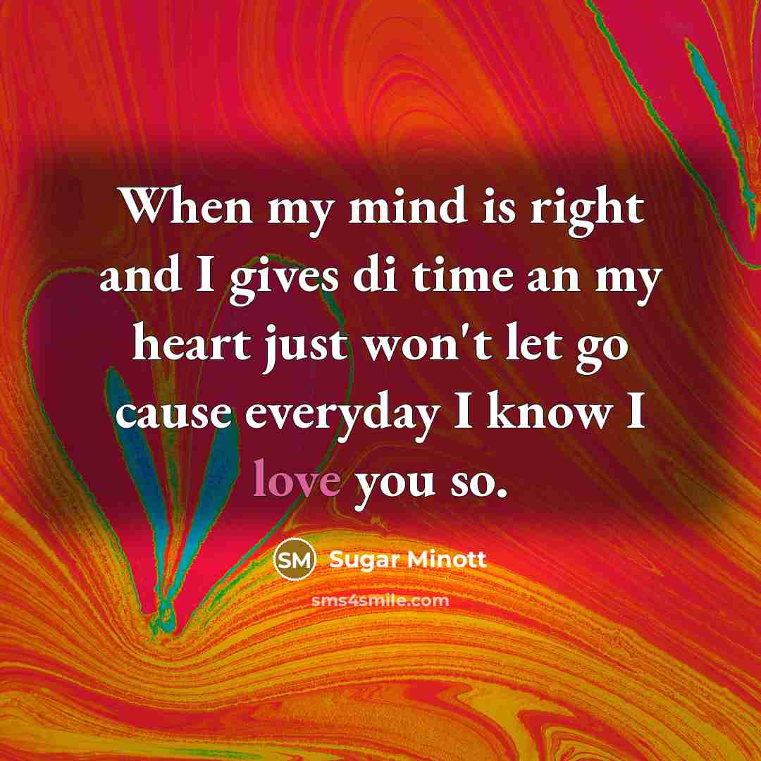 “When my mind is right and I gives di time…” quote by Sugar Minott