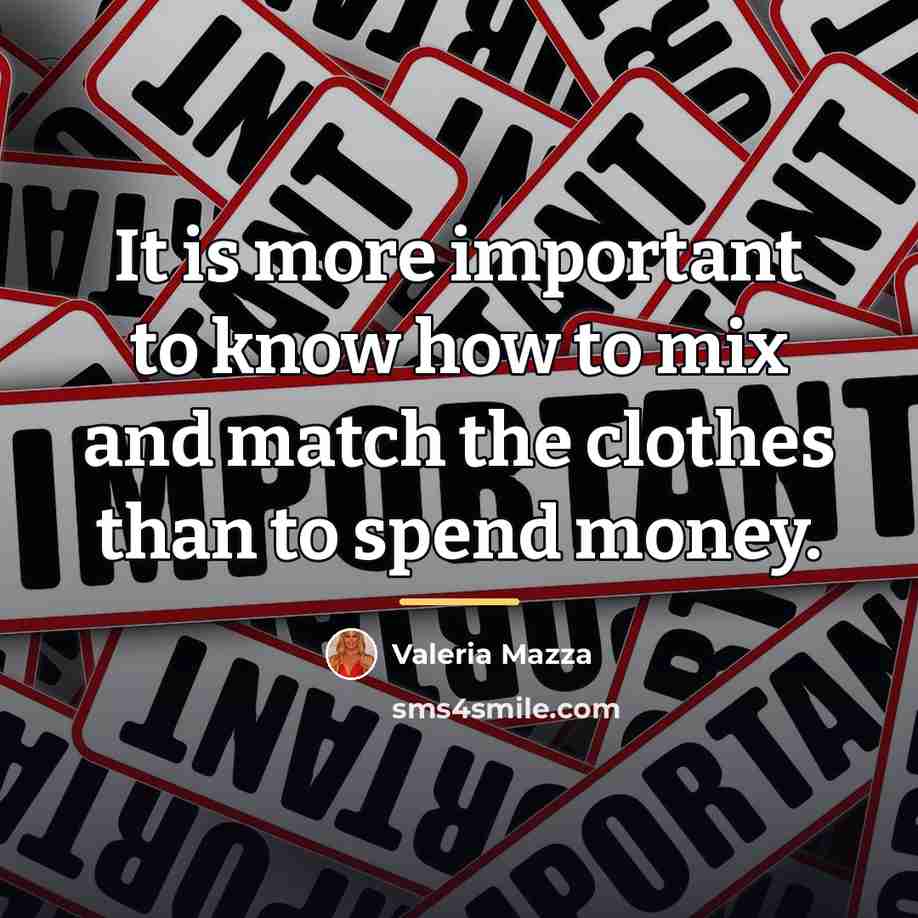 “It is more important to know how to mix and…” quote by Valeria Mazza