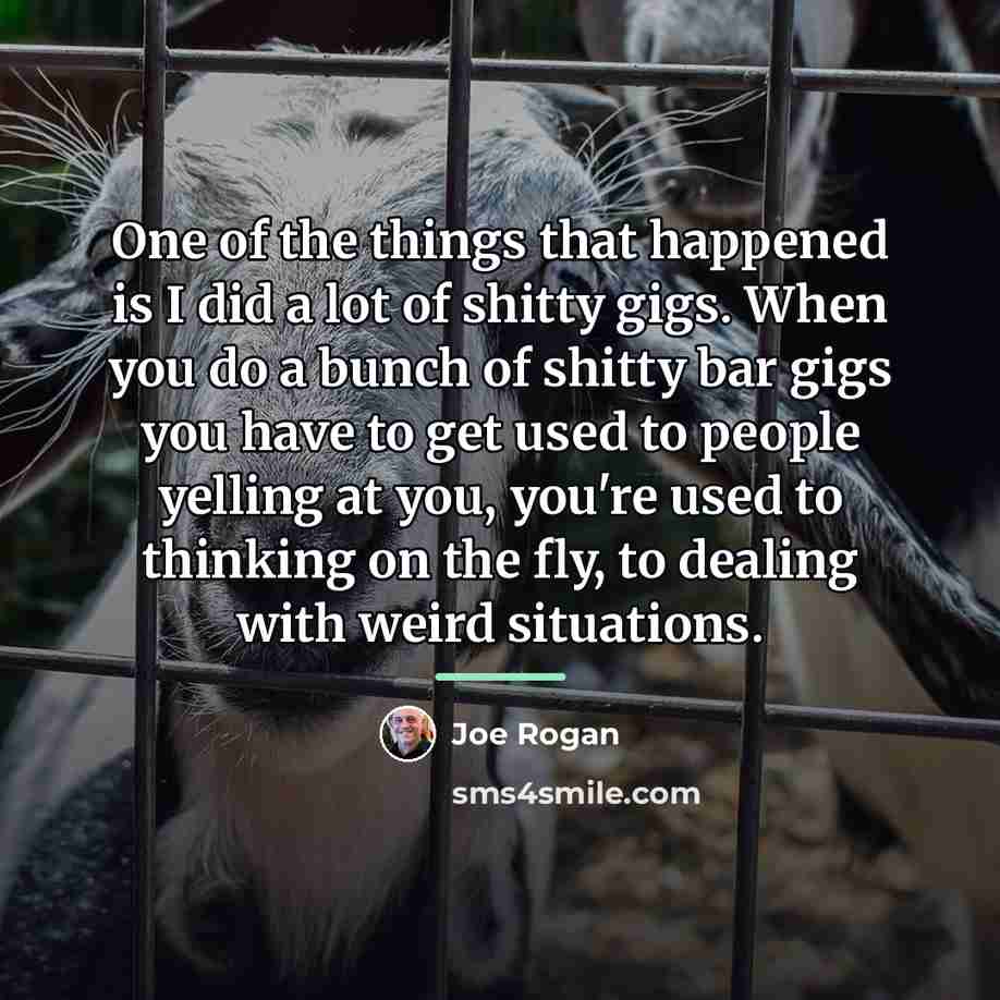 “One of the things that happened is I did a…” quote by Joe Rogan