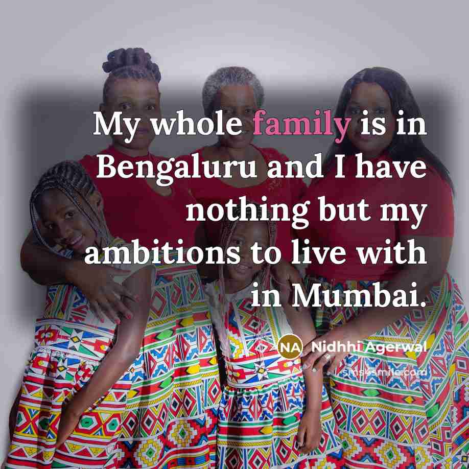 “My whole family is in Bengaluru and I have nothing…” quote by Nidhhi Agerwal