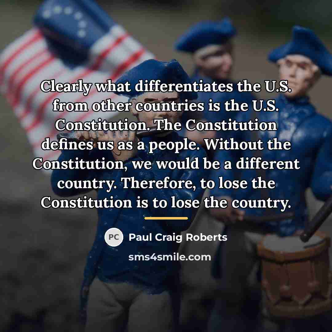 “Clearly what differentiates the U.S. from other countries is the…” quote by Paul Craig Roberts