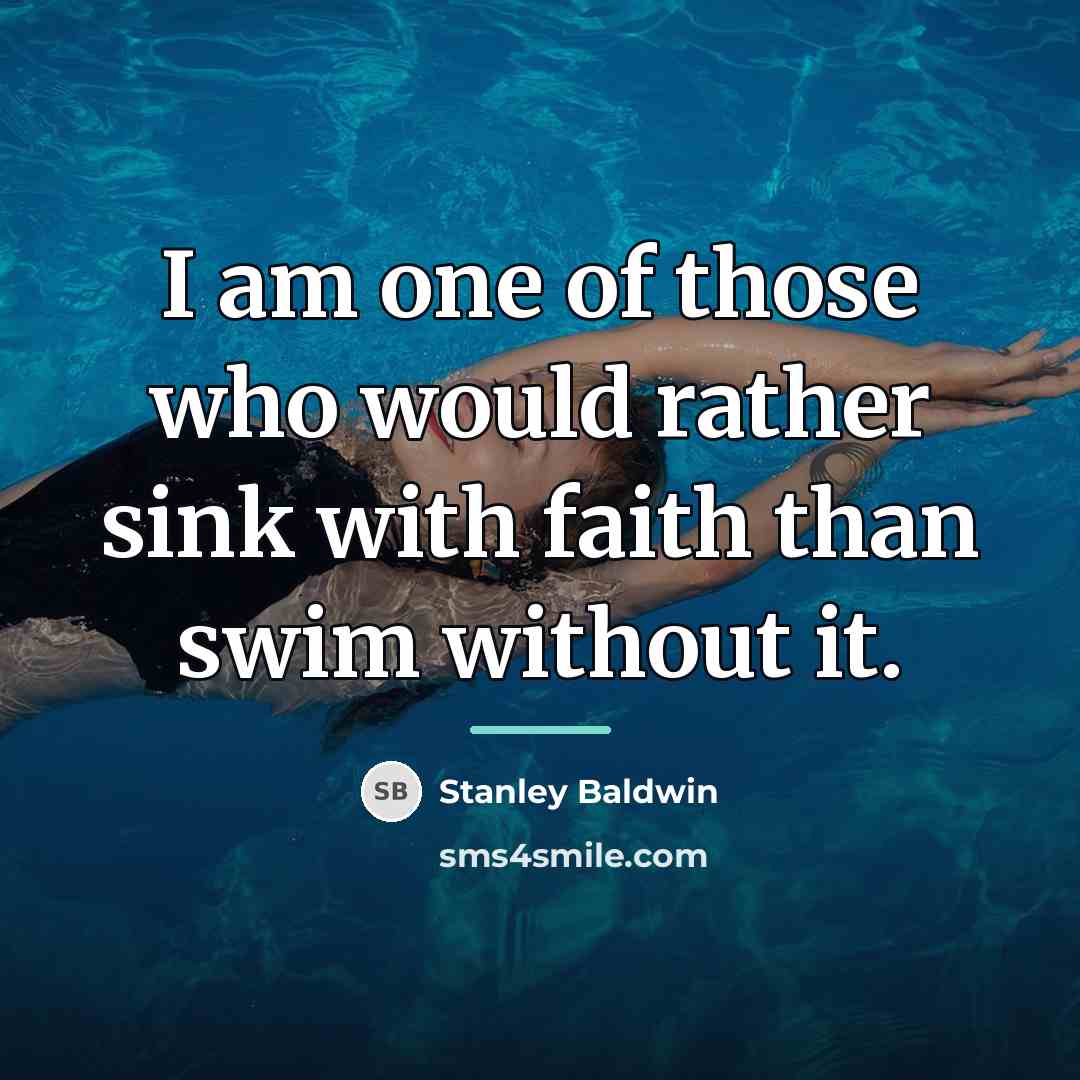 “I am one of those who would rather sink with…” quote by Stanley Baldwin